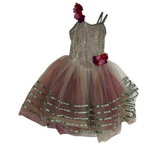 Curtain Call dance dancewear costume dress child L large like new
